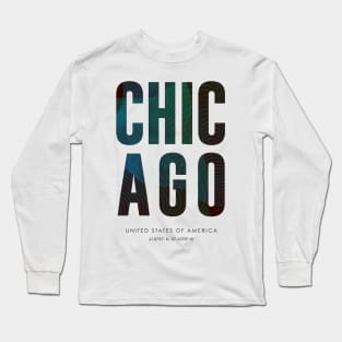 Chicago City typography Long Sleeve T-Shirt